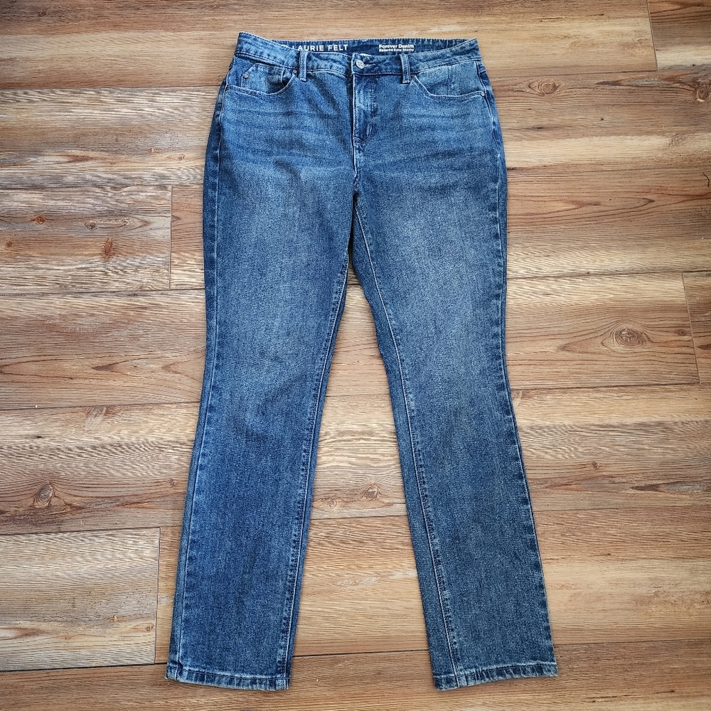 Laurie Felt Jeans Women's 8 Blue Regular Forever Denim Relaxed Easy Skinny